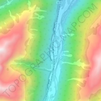 Otira topographic map, elevation, terrain