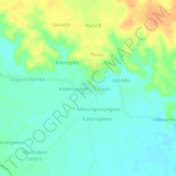 Garashi topographic map, elevation, terrain