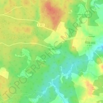 Hackås topographic map, elevation, terrain