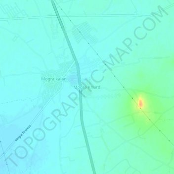 Mogra Khurd topographic map, elevation, terrain