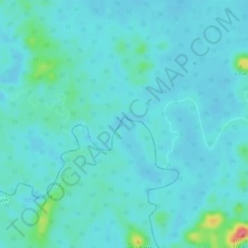 El Delirio topographic map, elevation, terrain