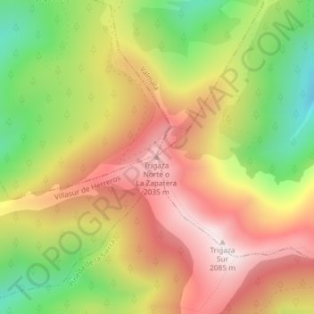 La Zapatera topographic map, elevation, terrain