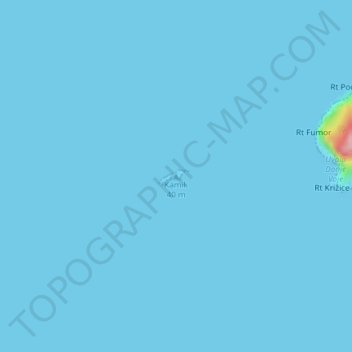 Kamik topographic map, elevation, terrain
