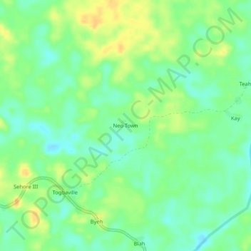 Neo Town topographic map, elevation, terrain