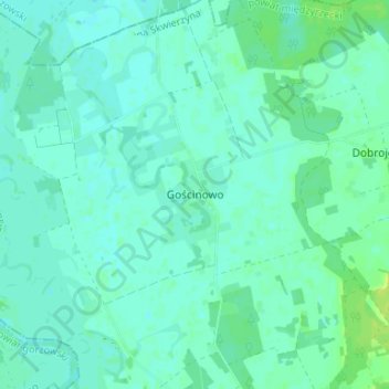 Gościnowo topographic map, elevation, terrain