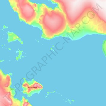 Franzøya topographic map, elevation, terrain