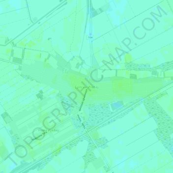 Српски Итебеј topographic map, elevation, terrain