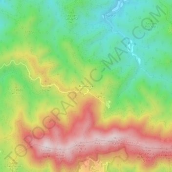 Montnegre topographic map, elevation, terrain