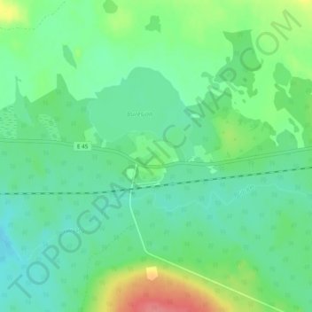 Buresjön topographic map, elevation, terrain