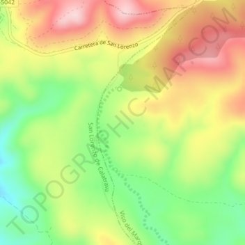 Venta del Robledo topographic map, elevation, terrain