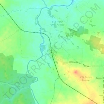 Vega Alta topographic map, elevation, terrain
