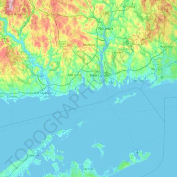High Rock topographic map, elevation, terrain