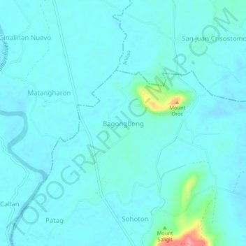 Bagongbong topographic map, elevation, terrain