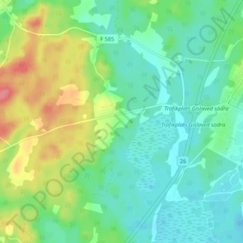 Gräfthult topographic map, elevation, terrain