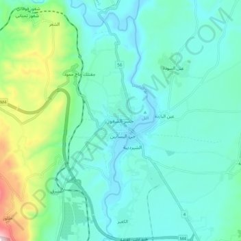 Jisr ash-Shugur topographic map, elevation, terrain