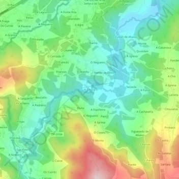 A Grovia topographic map, elevation, terrain