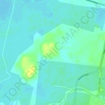 Indio desnudo (Bursera simaruba) topographic map, elevation, terrain