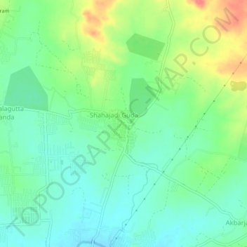 Ravalkole topographic map, elevation, terrain