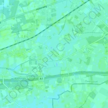 Loo topographic map, elevation, terrain