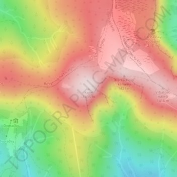 Kotel topographic map, elevation, terrain