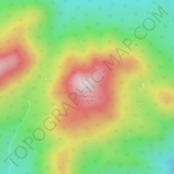 Seymour Mountain topographic map, elevation, terrain