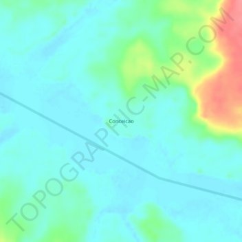 Conceicao topographic map, elevation, terrain