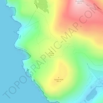 Tindur topographic map, elevation, terrain