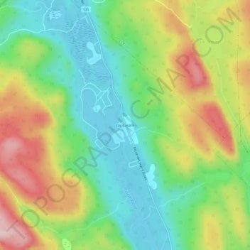 Lac-Lasalle topographic map, elevation, terrain