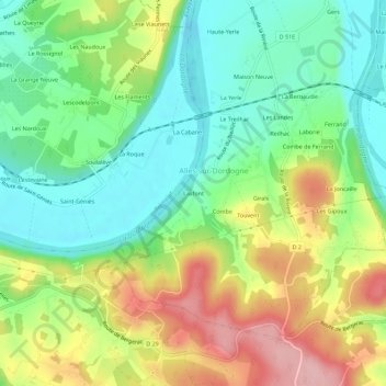 Lasfont topographic map, elevation, terrain