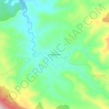 Undués Pintano topographic map, elevation, terrain