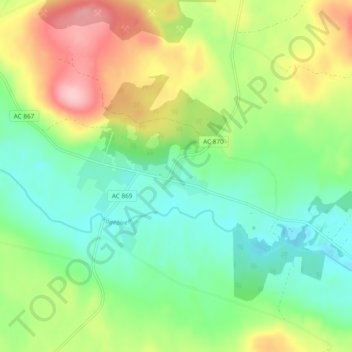 Sandfors topographic map, elevation, terrain