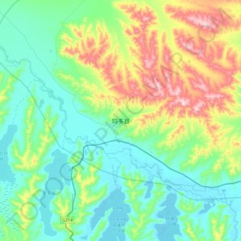 Xian de Madoi topographic map, elevation, terrain