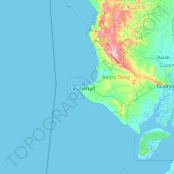 cerro los capaes topographic map, elevation, terrain