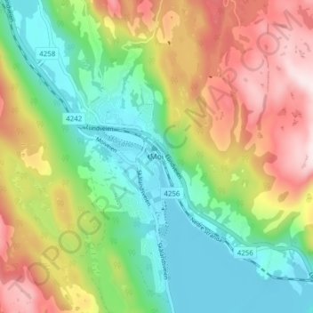 Moi topographic map, elevation, terrain