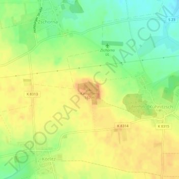 Kampfberg topographic map, elevation, terrain