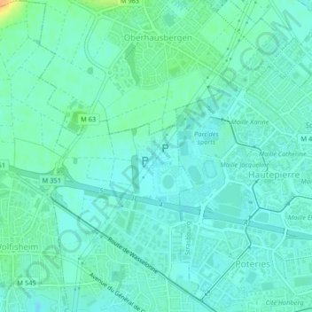 Hoher Markstein topographic map, elevation, terrain