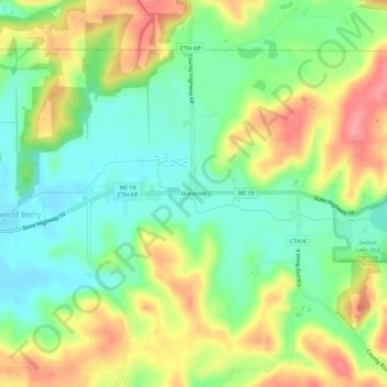Marxville topographic map, elevation, terrain