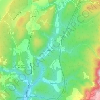 Valsaintes topographic map, elevation, terrain