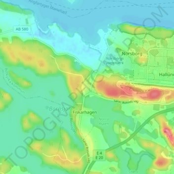 Draget topographic map, elevation, terrain