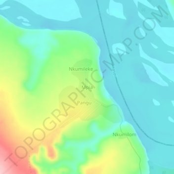 Mpia topographic map, elevation, terrain