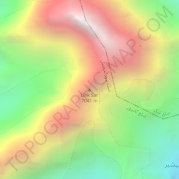 Link Sar topographic map, elevation, terrain