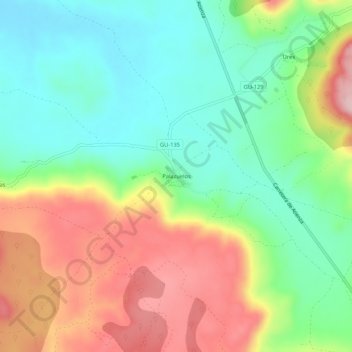 Palazuelos topographic map, elevation, terrain