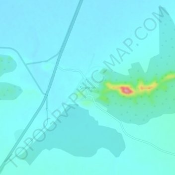 Sindroo topographic map, elevation, terrain