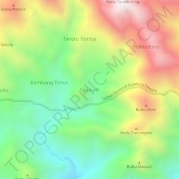 Salukadi topographic map, elevation, terrain