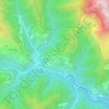 Andagna topographic map, elevation, terrain
