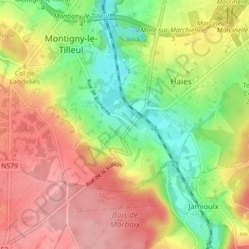 Bomerée topographic map, elevation, terrain