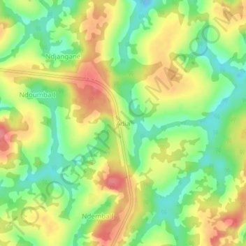 Adia topographic map, elevation, terrain