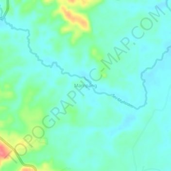 Mampang topographic map, elevation, terrain