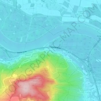 Hollenburg topographic map, elevation, terrain
