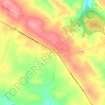 Fonfría topographic map, elevation, terrain